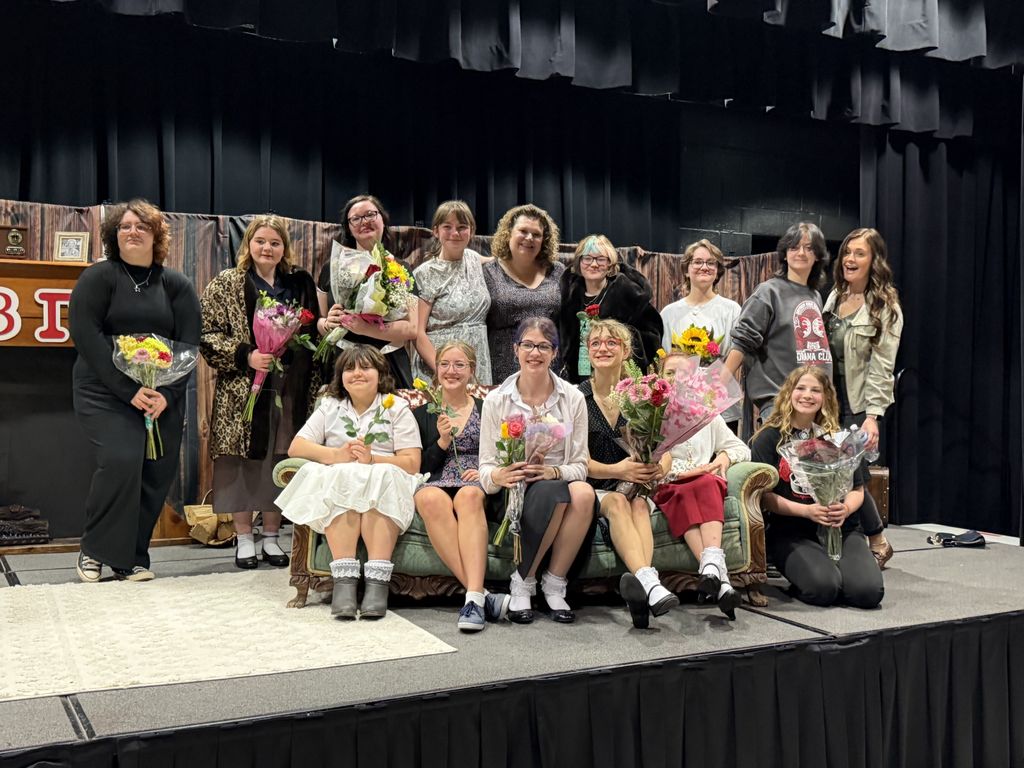 photo of high school drama club students