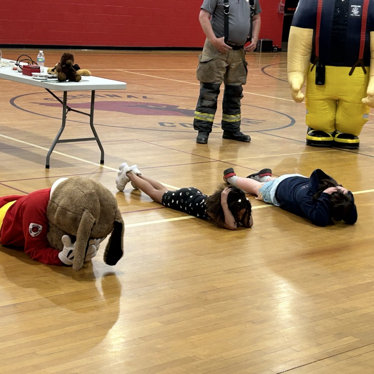 The Dryden Fire Department visited the elementary school for its annual Fire Safety Program. #proudcardinal