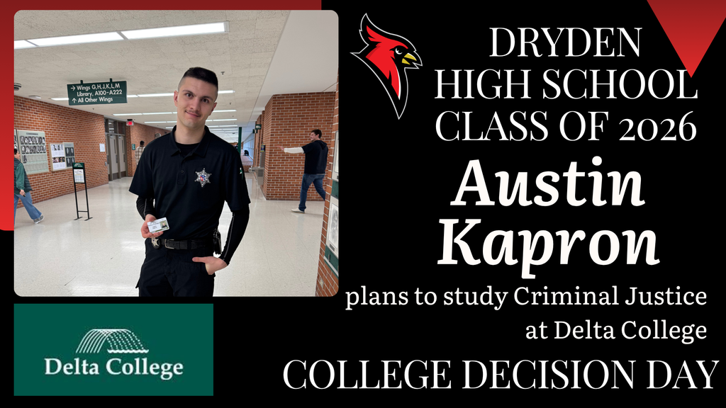 college logos; cardinal logo; photo of high school senior