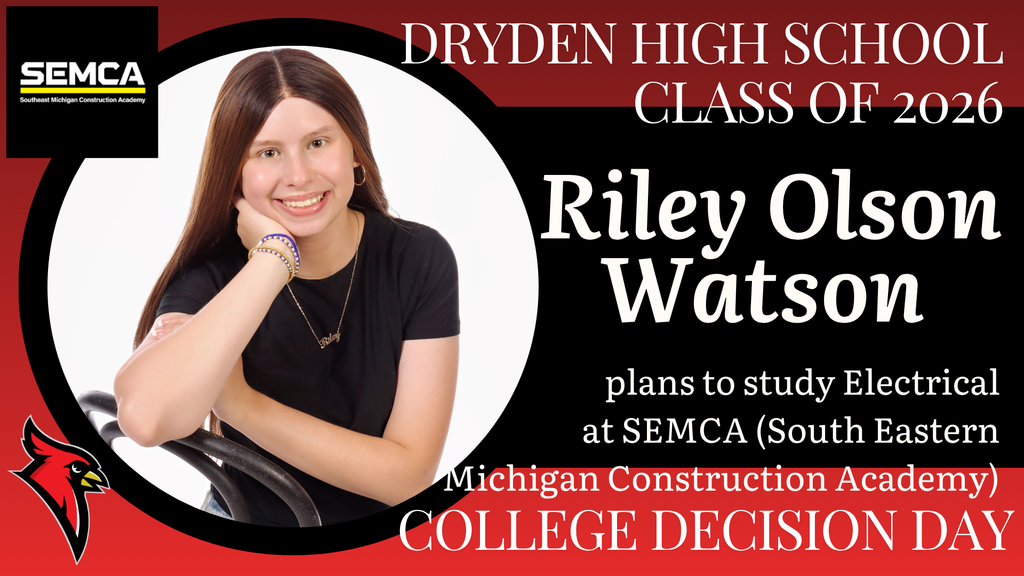 college logos; cardinal logo; photo of high school senior