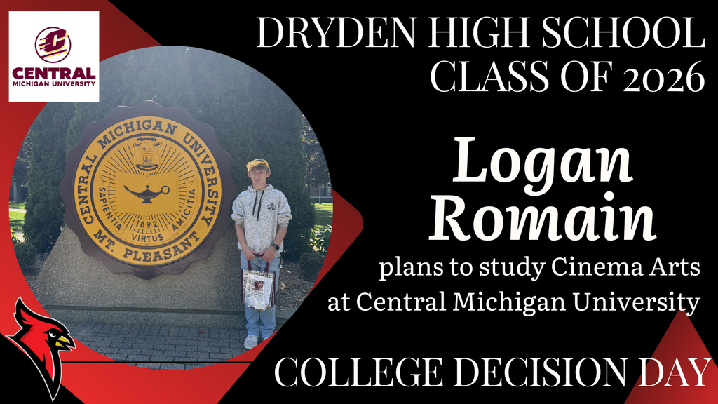 college logos; cardinal logo; photo of high school senior