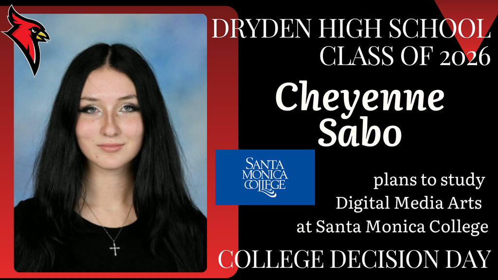 college logos; cardinal logo; photo of high school senior