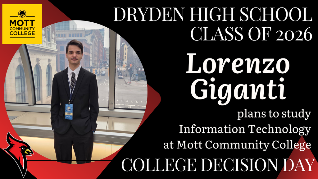 college logos; cardinal logo; photo of high school senior