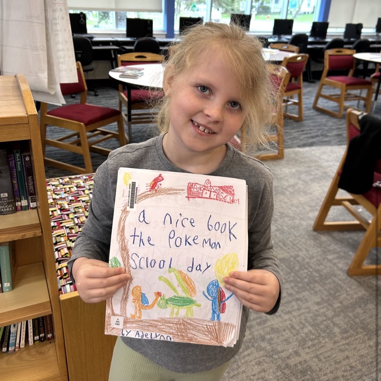We have a new Aspiring Author and Illustrator here at Dryden Elementary.  Adelyn shared her book with her classmates today and it is now ready to be checked out from the library.  #growingreaders #proudcardinal