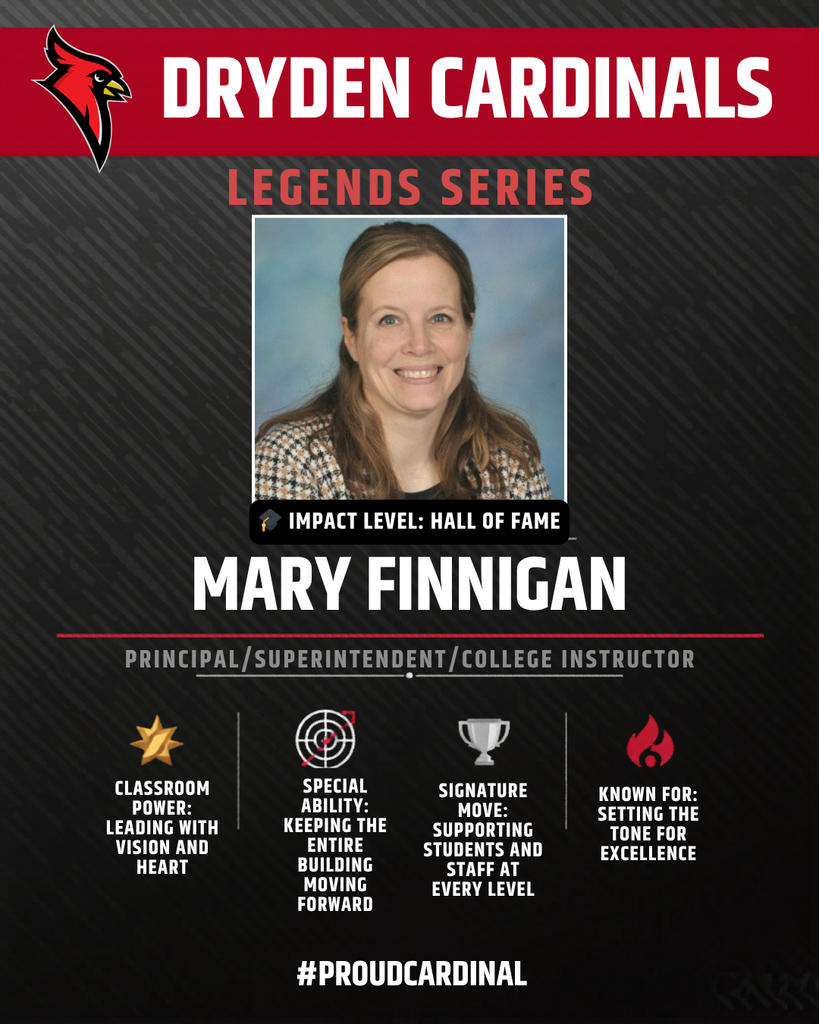 educator photo; cardinal logo; trading card icons