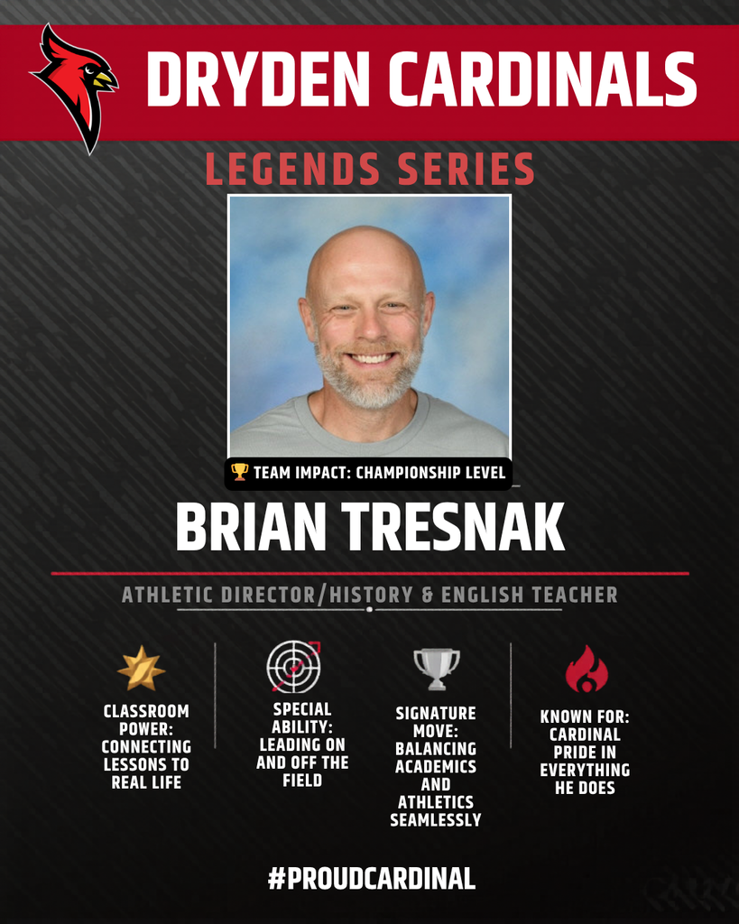 educator photo; cardinal logo; trading card icons