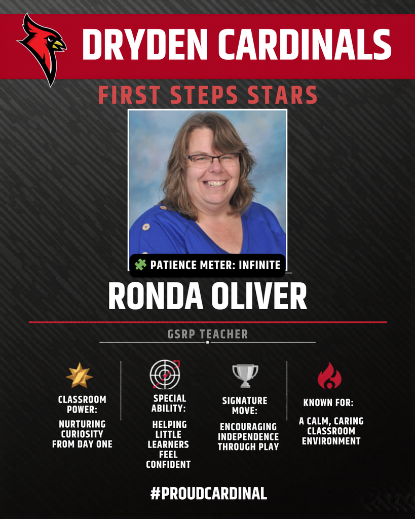 educator photo; cardinal logo; trading card icons