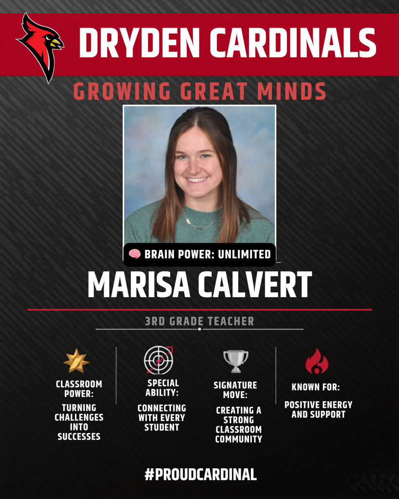 educator photo; cardinal logo; trading card icons