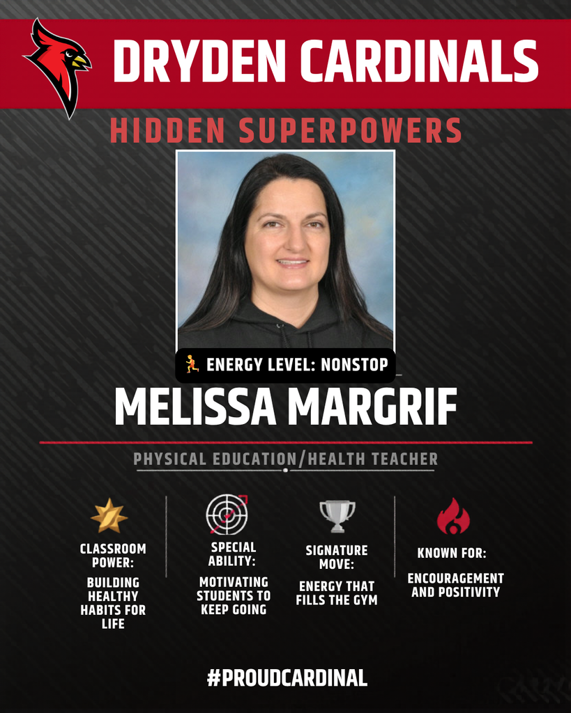 educator photo; cardinal logo; trading card icons