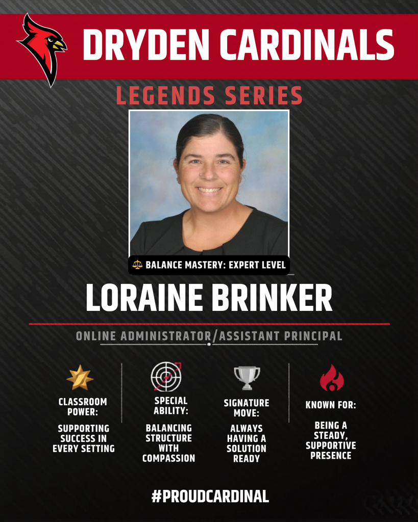 educator photo; cardinal logo; trading card icons