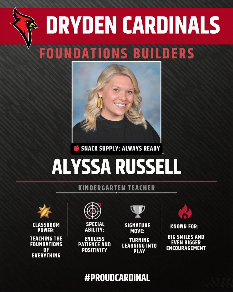 educator photo; cardinal logo; trading card icons