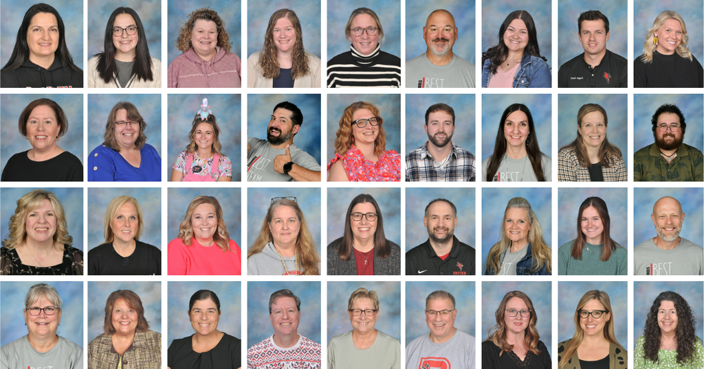 grid with 36 individual teacher school photos