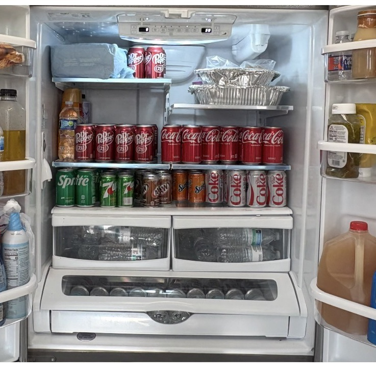 fridge with pop