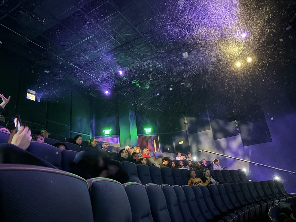students in a movie theater