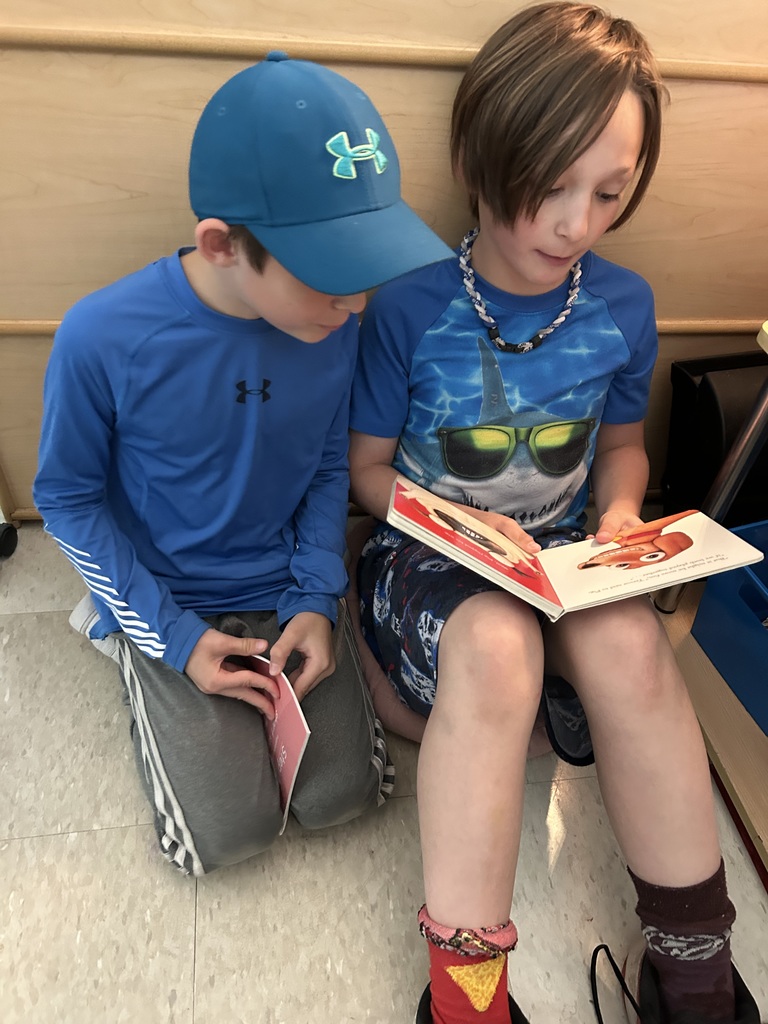 Mrs. Russell’s kindergartners and Ms. Marsh’s third graders got together for book buddies today to celebrate third grade finishing their M-STEP testing this week!