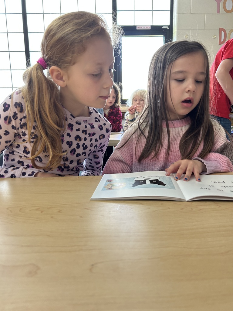 Mrs. Russell’s kindergartners and Ms. Marsh’s third graders got together for book buddies today to celebrate third grade finishing their M-STEP testing this week!