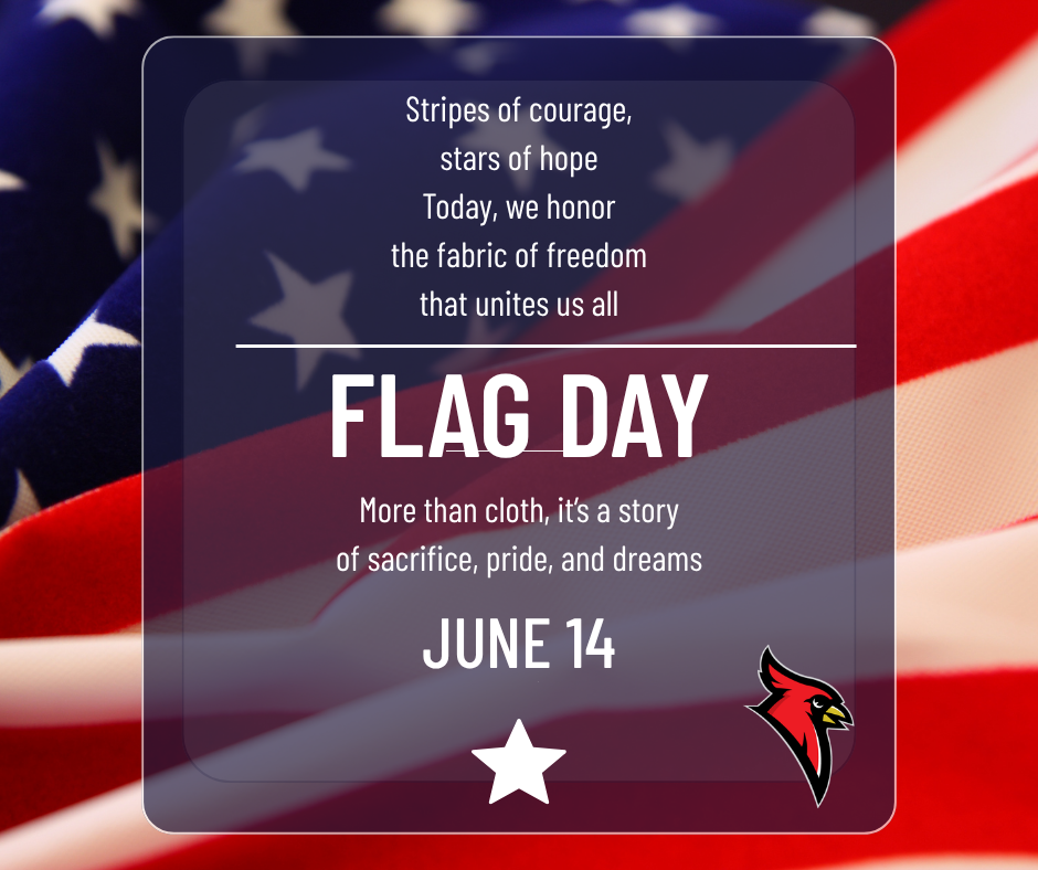 American flag; cardinal logo; star clipart