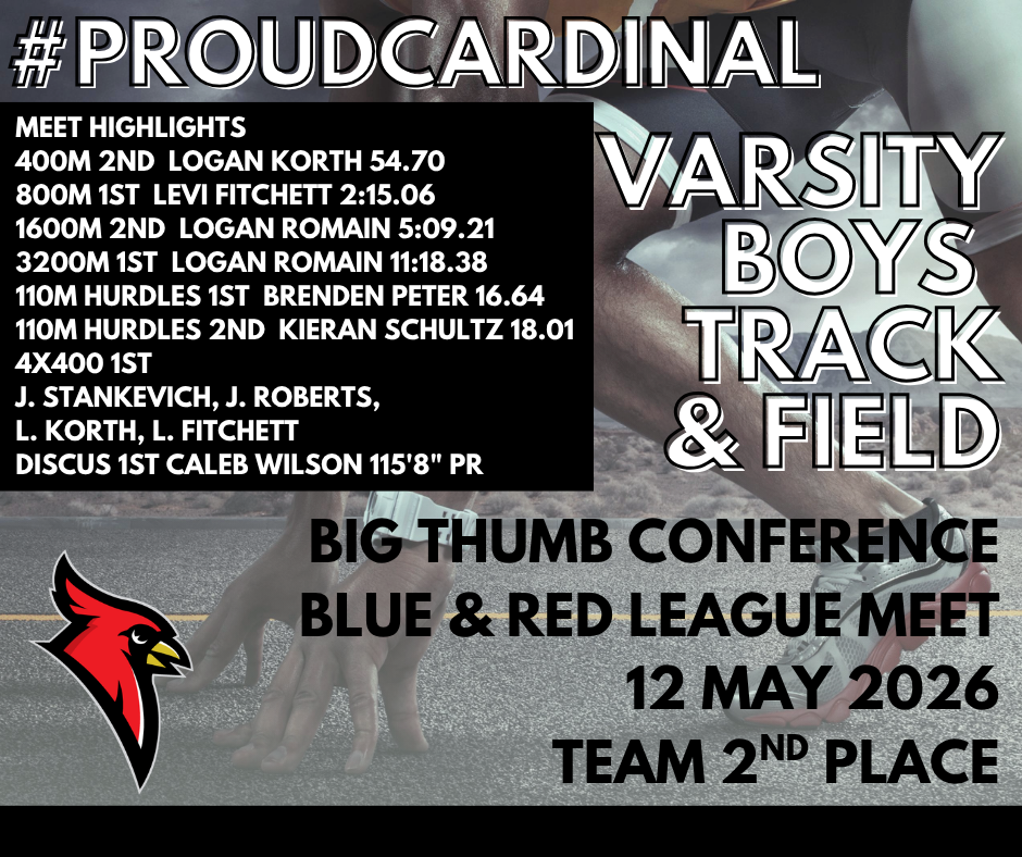 hands and feet in running blocks; cardinal logo