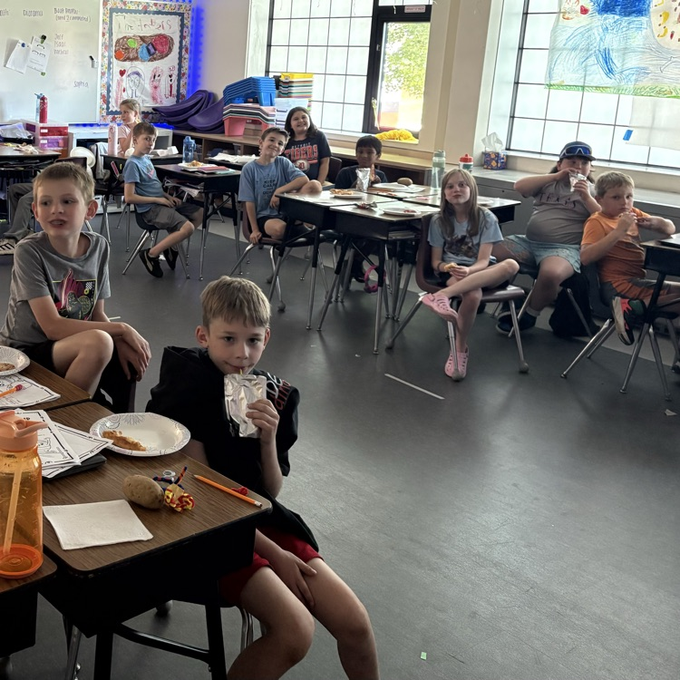pizza party in a school