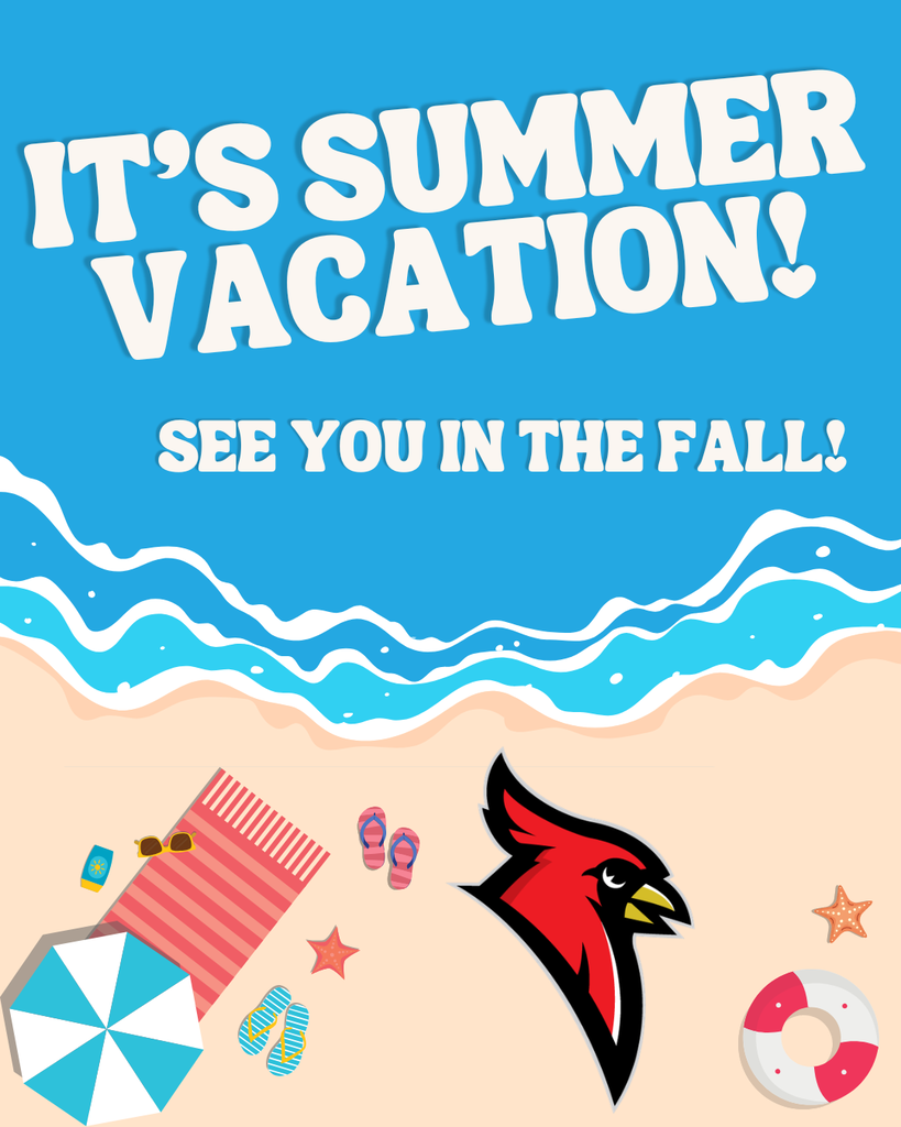 beach scene clipart; cardinal logo