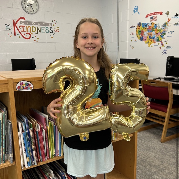 Hooray for Millie and reading 25 books this year in the 500 Books Before Middle School Challenge.  #growingreaders  #proudcardinal 