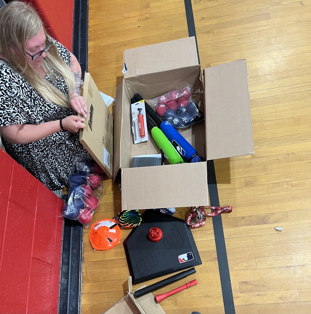 Dryden Elementary School received the Fun at Bat equipment grant. Mrs. Margrif applied for this grant to help increase interest in youth baseball and softball. She had the privilege to personally deliver state of the art, age appropriate equipment and lessons to Mrs. Seidel to open. We look forward to implementing this program during some of our Summer programs and during elementary P.E. lessons next school year!! 