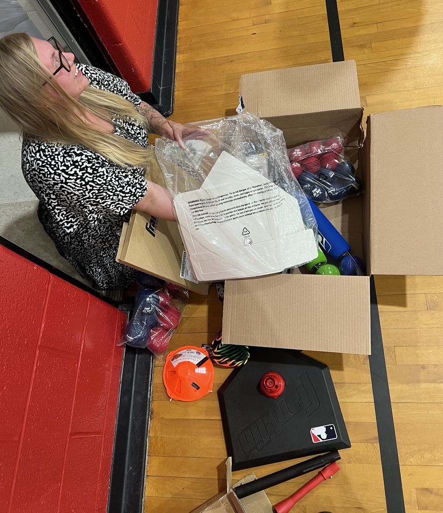 Dryden Elementary School received the Fun at Bat equipment grant. Mrs. Margrif applied for this grant to help increase interest in youth baseball and softball. She had the privilege to personally deliver state of the art, age appropriate equipment and lessons to Mrs. Seidel to open. We look forward to implementing this program during some of our Summer programs and during elementary P.E. lessons next school year!! 