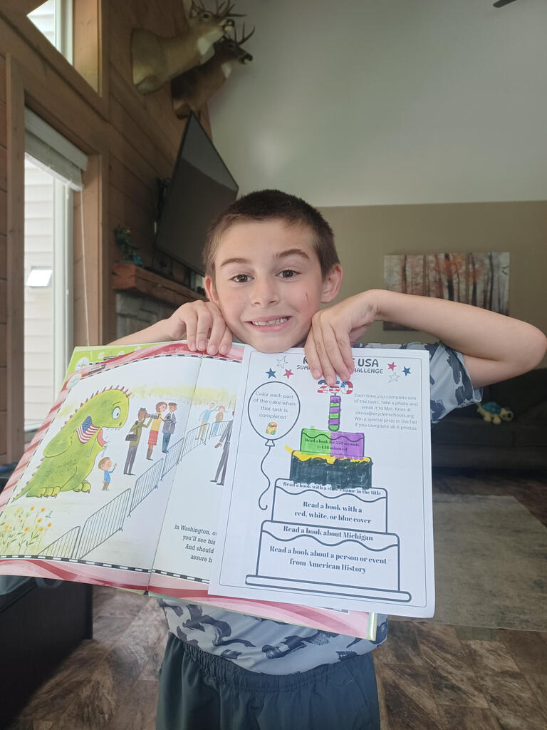 boy with reading page