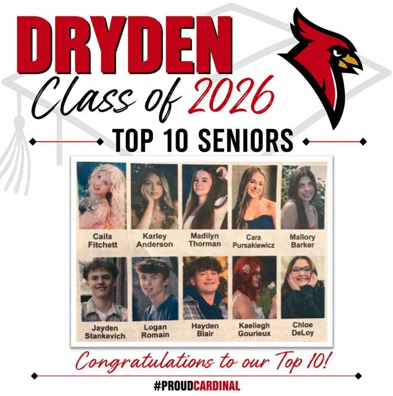 Dryden High School Class of 2026 Top 10