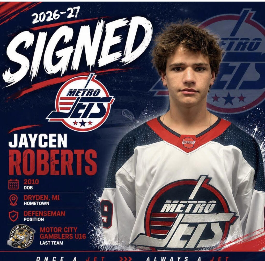 Proud Cardinal Jaycen Roberts was recently signed to the Metro Jets for the 2026-2027 season!