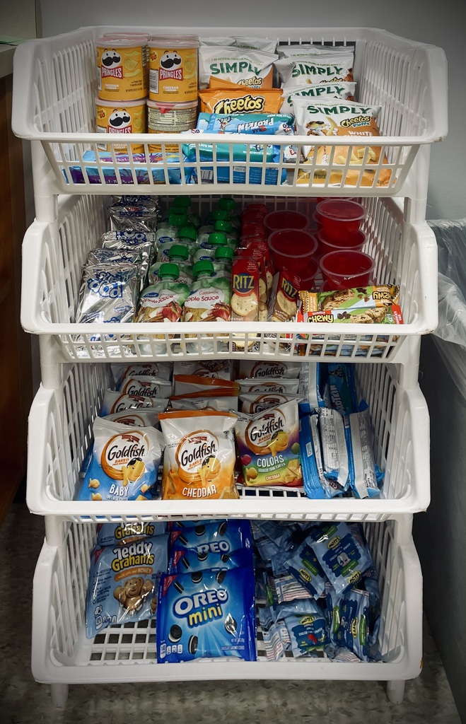 a tower of snack food