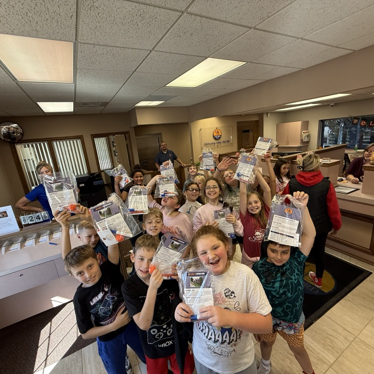 kids at a bank