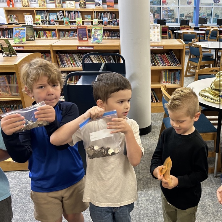 Congratulations to Mrs. DelCampo's class for winning the Coin War! All proceeds will go to the Imagination Library Fund at Four County Community Foundation.  #growingreaders #proudcardinal