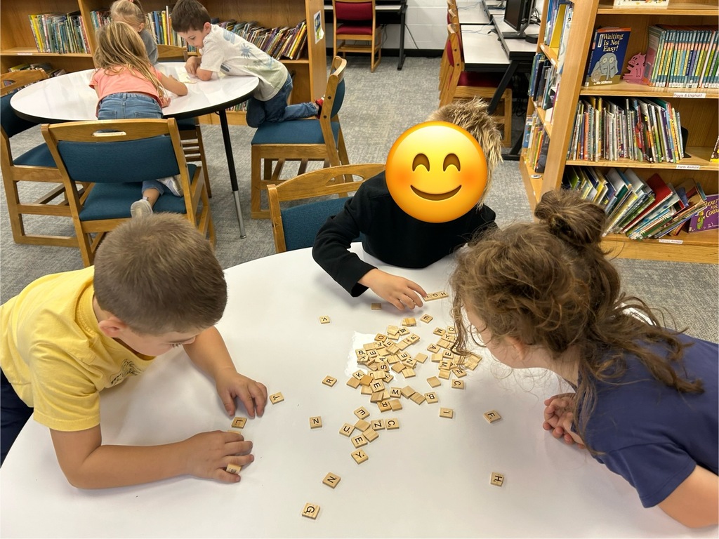 Kindergarteners are using scrabble tiles to help them learn how to login to the computer. #proudcardinal