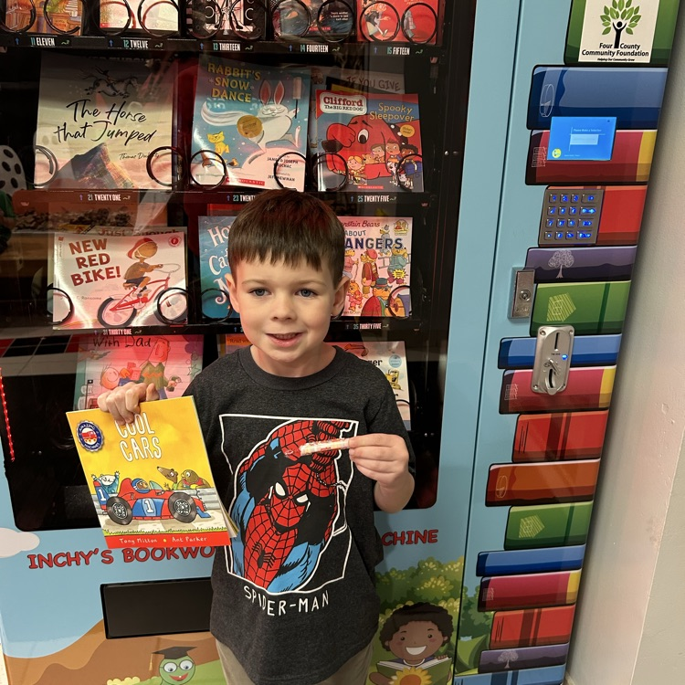 Our Cardinal 3 (safety, respect, responsibility) winners for this week. Wesley won a coin to the book vending machine too! #proudcardinal