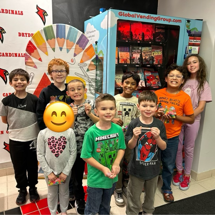 Our Cardinal 3 (safety, respect, responsibility) winners for this week. Wesley won a coin to the book vending machine too! #proudcardinal