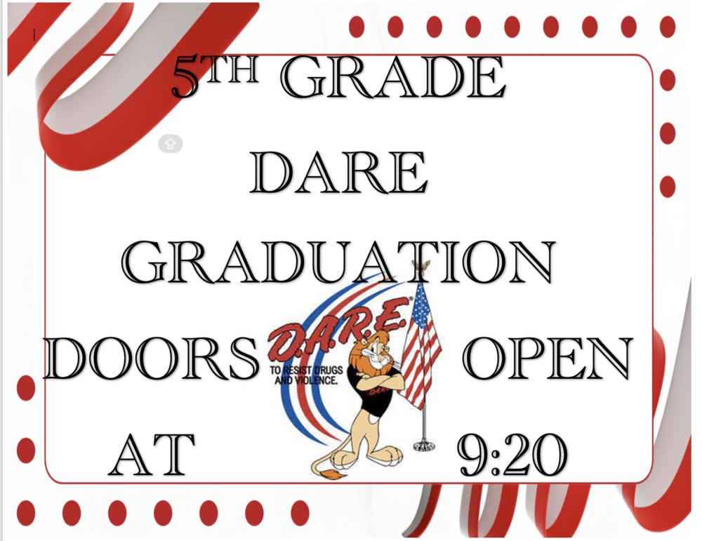 5TH Grade DARE Graduation Flyer