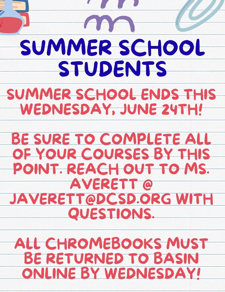 Summer School End Date