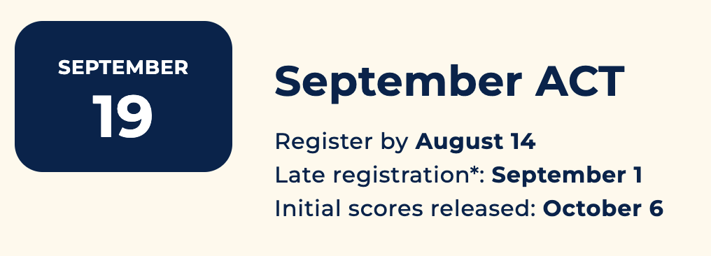 ACT Date Announcement