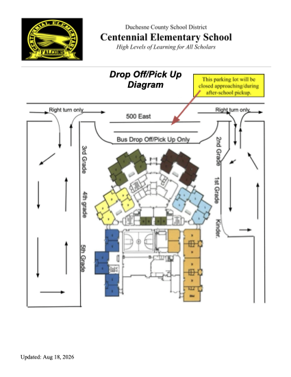 Student Pick Up and Drop Off Diagram