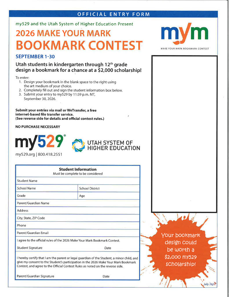 Bookmark Contest 2026