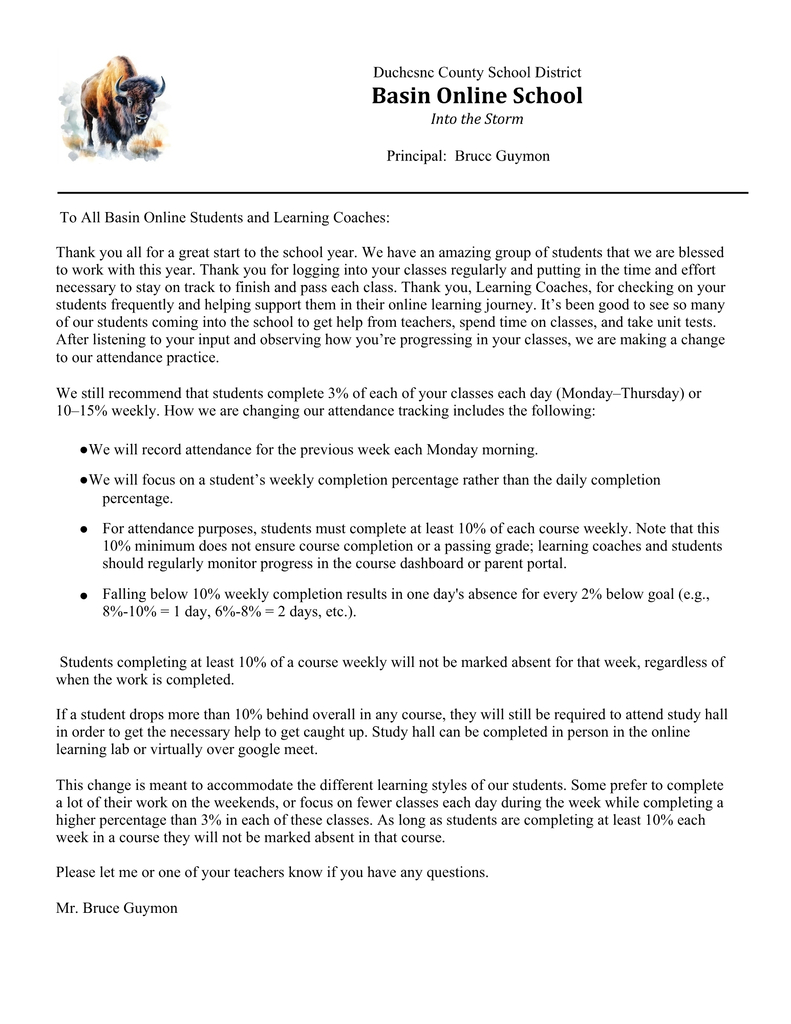 Attendance Memo
