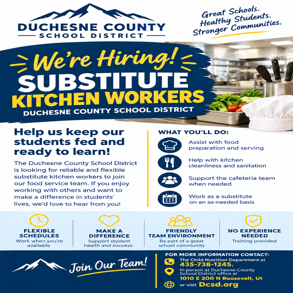 Flyer for Kitchen subs. 