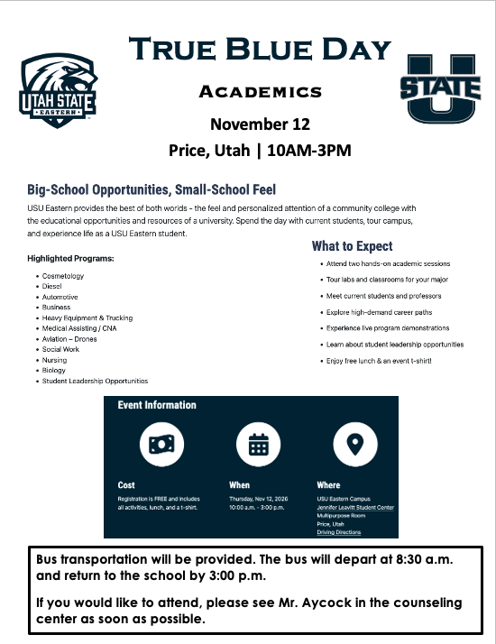 True Blue Day Flyer