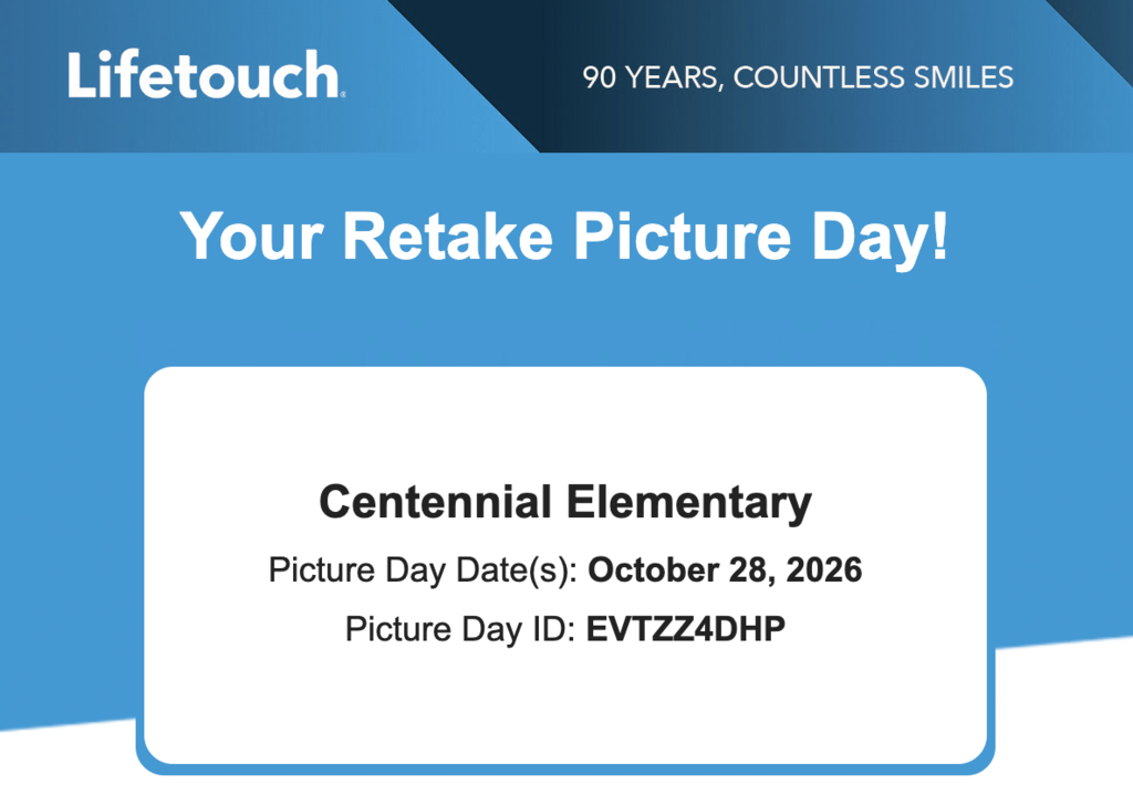 Picture retakes will be held October 28, 2026.
