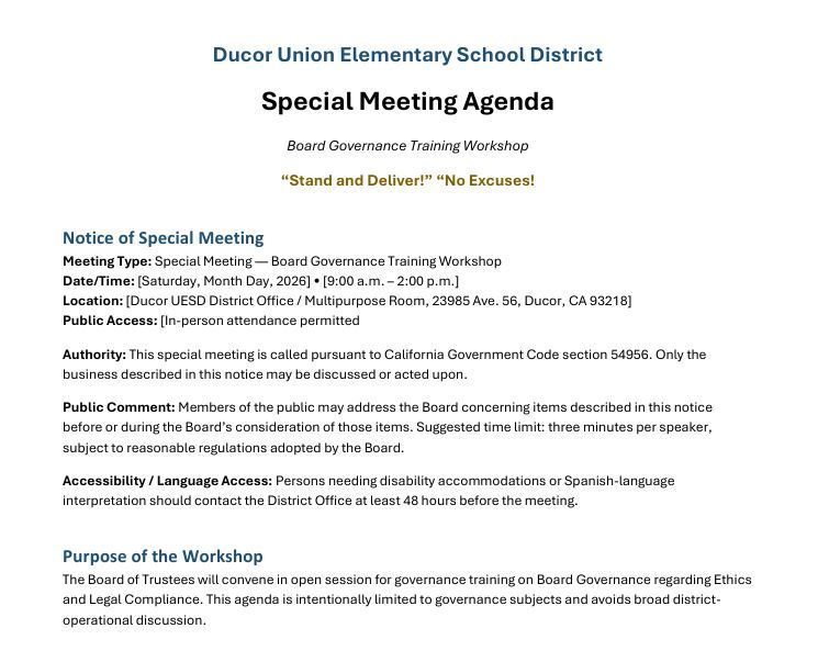 Special Meeting Agenda 04-25-26