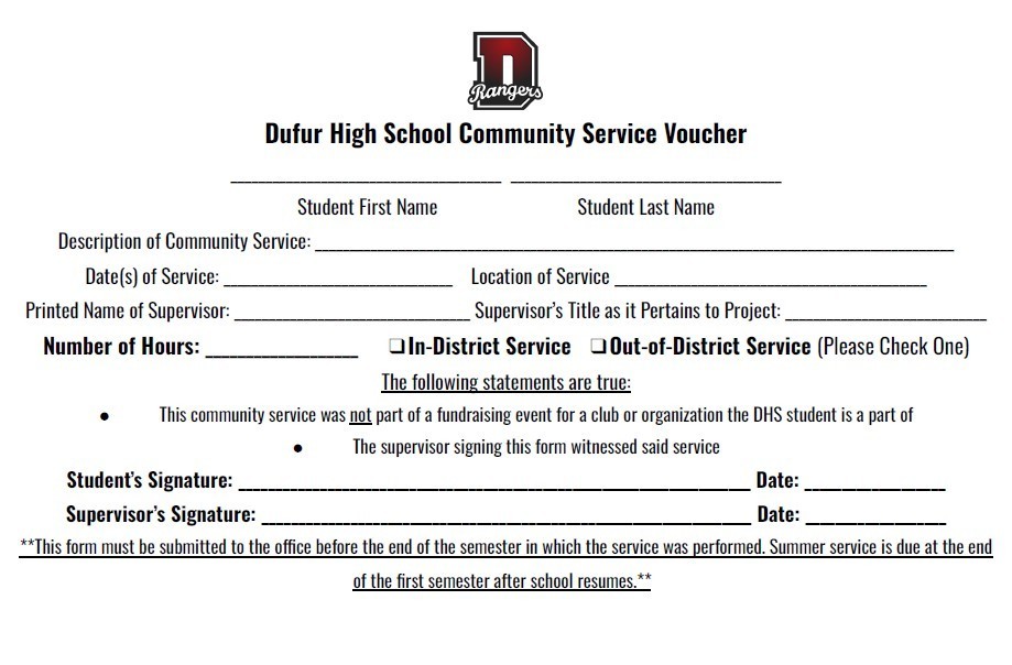 Community Service Voucher
