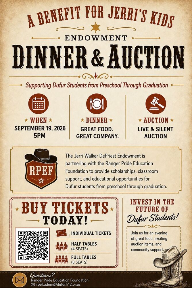 JWD Dinner & Auction Flyer