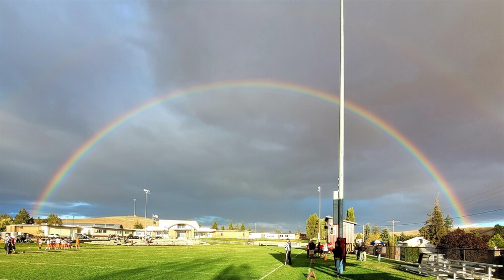 Rainbow over the School