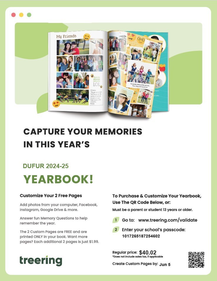 Yearbook Order Info